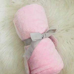 Pottery Barn Kids Chamois Baby Blanket Pink